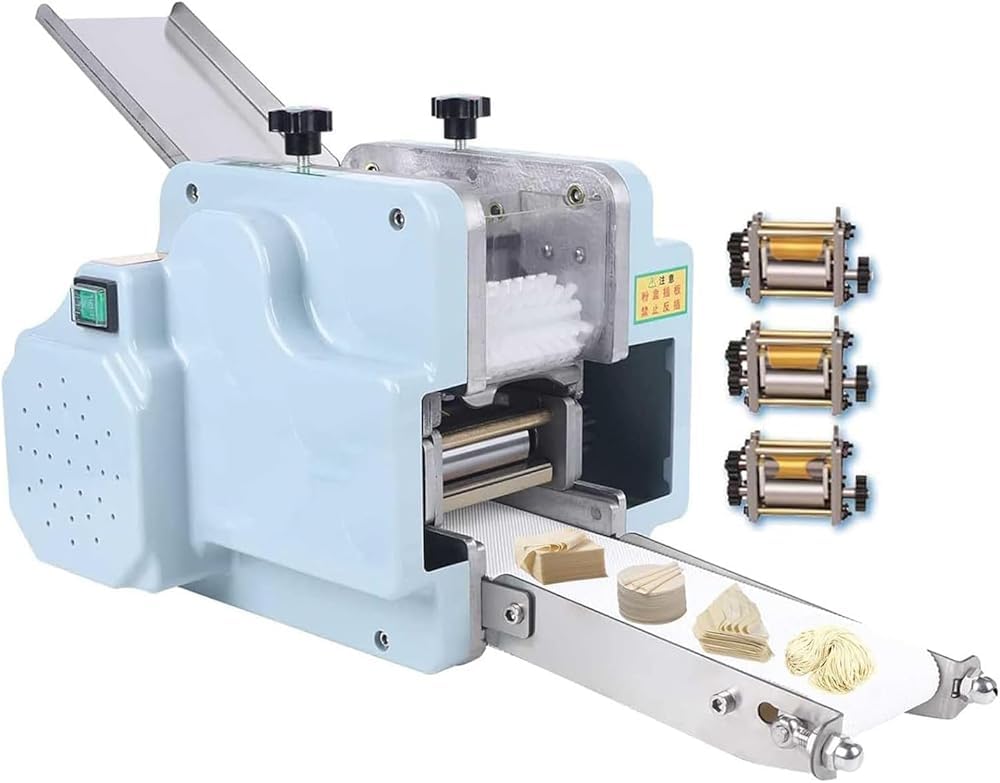 GYDUHYE Multifunctional Electric Dumpling Skin Machine Ravioli Wonton Wrapper Machine,Commercial Dumpling Maker With Round Shaped Mold, 3mm Electric Pasta Maker Machine(Color:Dumplingskinmold)