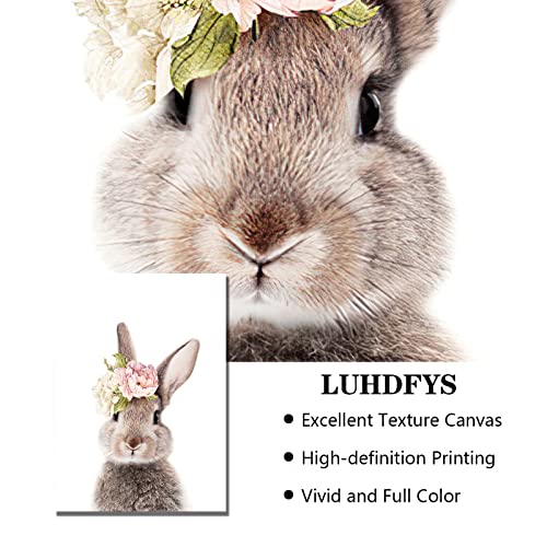 Luhdfys Minimalist Bunny Rabbit Nursery Wall Canvas Painting Print And Poster Wall Pictures For Living Room Kids Room Decor No Frame (16X24Inch Unframed) #TOP5