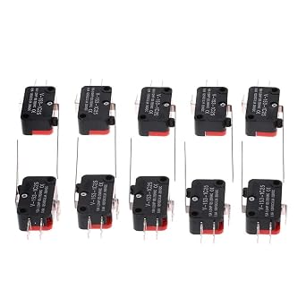 Microswitch, 10pcs V-153-1C25 Limit Switches Type Straight Hin Long SPDT Micro Switch