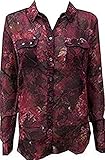  Eddie Bauer Bluse mit floralem Muster L (42/44), Beere
