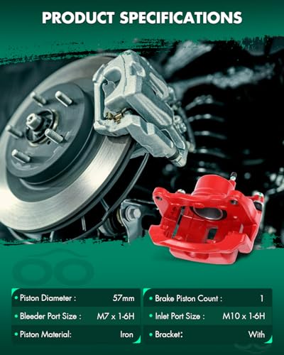 Image of SCITOO 19B2698 Front Left Disc Brake Caliper Assembly with Bracket Fit For Pontiac For Vibe 2003-2008,For Toyota For Corolla 2003-2008,For Toyota For Matrix 2003-2008