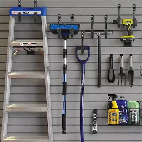 AKOLAFE 20 Stück Wandhaken Garage Schwarz 120x 90 mm Garage Leiterhaken Schwerlast 20kg Robust Wandhaken zum Schrauben Einhängende J Haken für Leiter, klappstuhl, Fahrrad