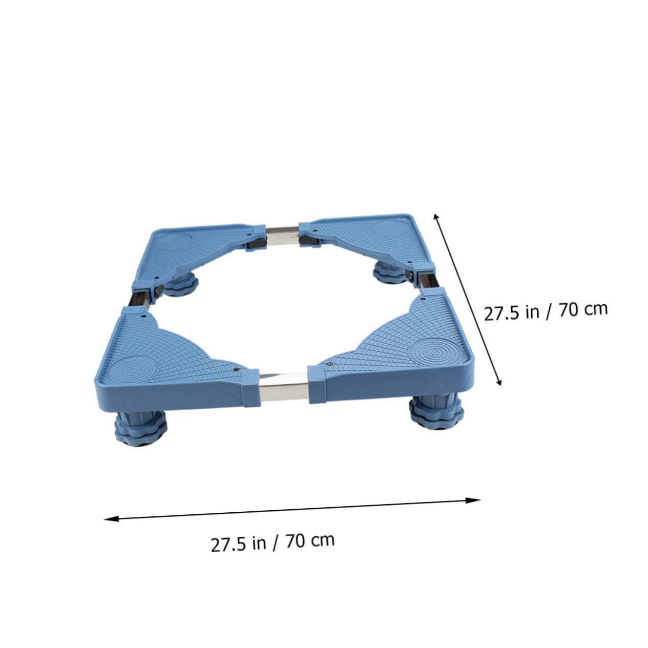 Zerodeko Base Móvil Ajustable para Lavadora y Nevera, 4 Pies, Plástico, Antiresbalante, Altura Regulable, Ruedas, para Hogar