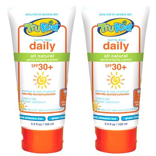 Trukid Kids All Natural Sunny Days Daily SPF 30+ Reef Safe Mineral Sunscreen 3.5oz - 2pack
