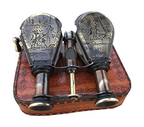 Classic Marine Spy Glass Antique London 1857 R & J Beck Brass Binocular Collectibles Landing of Columbus Brass Vintage Binocular Monocular Antique Style Telescope Spyglass Folding Gift