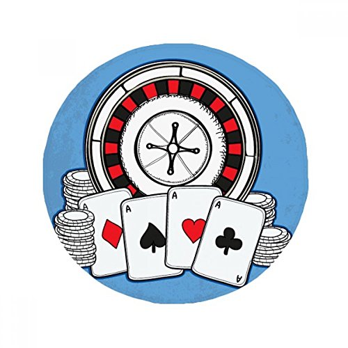 Tapis de sol rond poker 60 cm antidérapant multicolore en polyester - 2