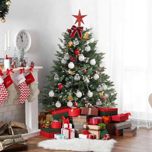 Garvee 30 Pcs Christmas Ball Ornaments, 2.36 Inch/6 Cm Shatterproof Christmas Tree Balls for Holiday Wedding Party Decoration, White
