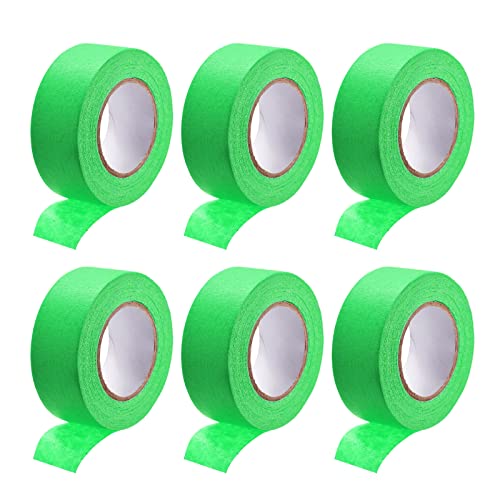 DMiotech 6Pcs 1 inch x 21 Yards Masking Tape Painters Tape Rolls for Crafts, Labeling, DIY Decorative Dark Green