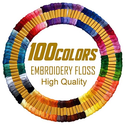 100 Skeins Per Pack -Embroidery Floss - Cross Stitch Threads - Friendship Bracelets Floss - Crafts Floss