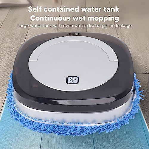 Robot para Fregar Pisos, Máquina Automática para Fregar Pisos, Robot Inalámbrico para Fregar Pisos de Alta Eficiencia, Robots para Fregar Automáticamente con Aspiradora con Tanque de Agua(Plata) - imagen 3