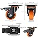 3 Inch Casters Set of 4 Heavy Duty, Caster Wheels with Safety Dual Locking, No Noise Swivel Plate Casters,Industrial Castor Wheels Sets 4 for Furniture,Workbench(Free Hardware Kits)…