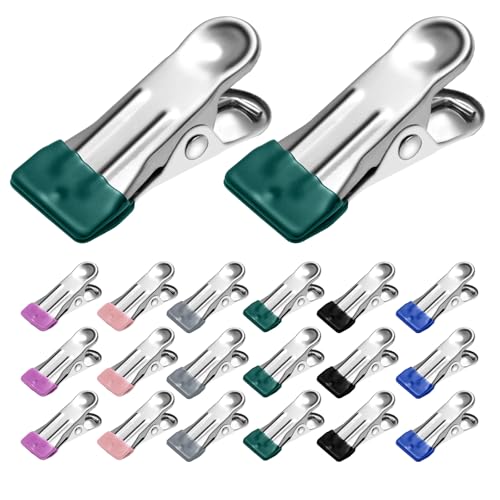 36 Pack Heavy Duty Clothes Pins, 2.17-Inch Stainless Steel Chip Clips,...