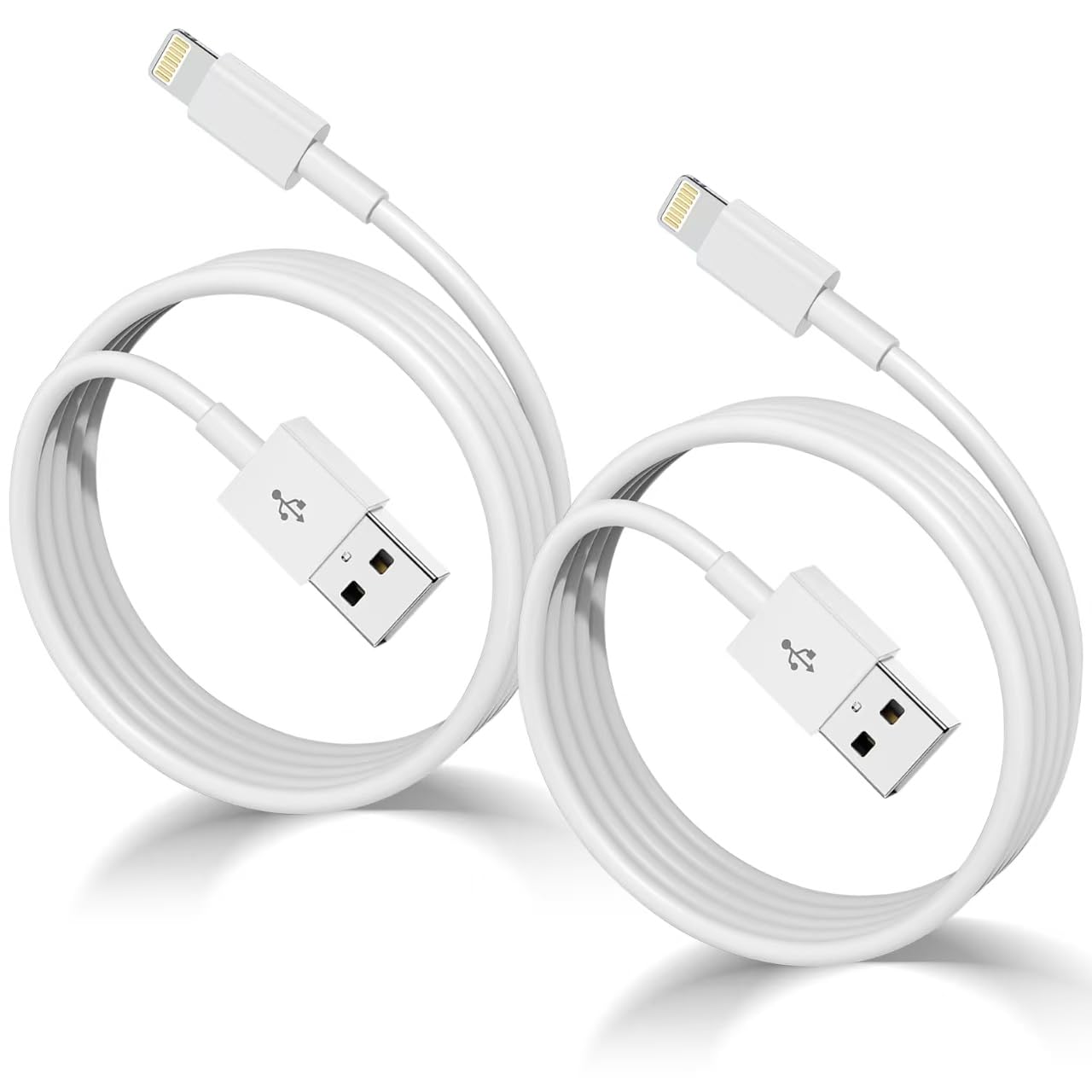 2Pack 1.8M iPhone Charger Cable [Apple MFi Certified] Lightning to USB Cable Lead 6 Foot, 2.4A Fast Charging Cable for iPhone 14 13 12 11 Pro Max XS XR X 8 7 6 Plus 5, iPad and iPod