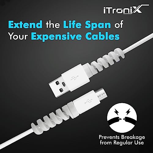 Image of iTronix 8 Pieces Mobile Charging Cables & Earphones Wire Protector (Pack of 8) Multicolor