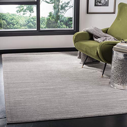 SAFAVIEH Modern Teppich für Wohnzimmer, Esszimmer, Schlafzimmer - Vision Collection, Kurzer Flor, Silber, 183 X 274 cm SAFAVIEH Modern Teppich für Wohnzimmer, Esszimmer, Schlafzimmer - Vision Collection, Kurzer Flor, Silber, 183 X 274 cm