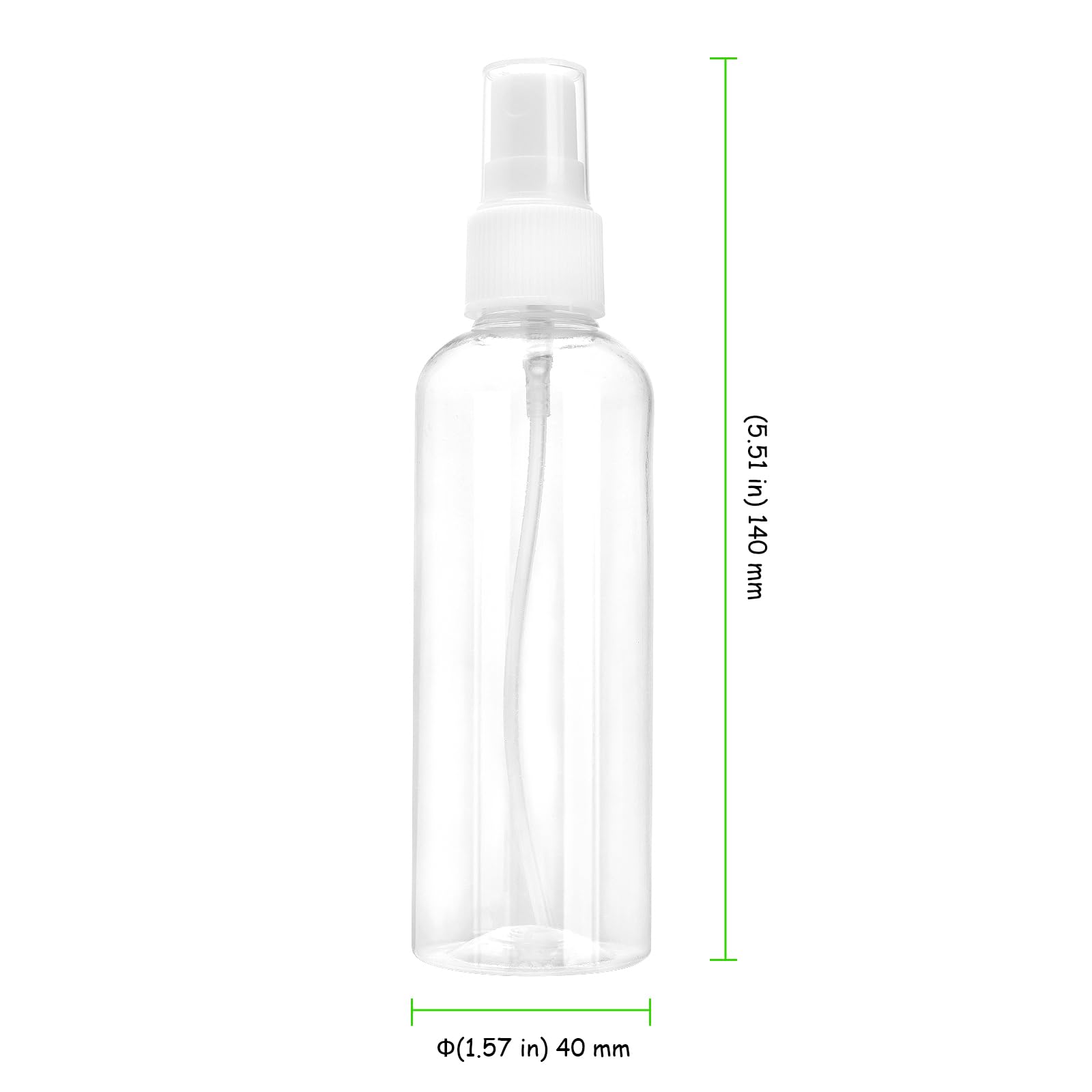 40 flaconi spray da 100 ml, in plastica trasparente con coperchio, bottiglie spray da viaggio per acqua, profumo, trucco e allocazione