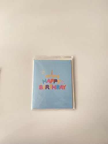 Miniatura 5 de Tarjeta de cumpleaños desplegable – Tarjetas emergentes 3D con diseño de pastel de cumpleaños, tarjetas de feliz cumpleaños con estrellas y fuegos
