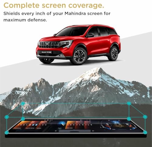 Image of Spartan Shield [3 PACK] Screen Guard for MAHINDRA XUV 7XO 2026+ || AX, AX3, AX5, AX7, AX7T & AX7L || 12.3 INCH TRIPLE SCREEN with *** ADRENOX+ BADGE CUTOUT *** + + Flexible TPU for Steering & Storage Panel Protector || Anti Scratch || Water Repellant || With Complimentary Installation Kit || Bubble Free Application || XUV7XO Digital Instrument Cluster Protective Film || 2025 Car Stereo Accessories [Not Tempered Glass] [CHECK ADRENOX BADGE BEFORE ORDERING]