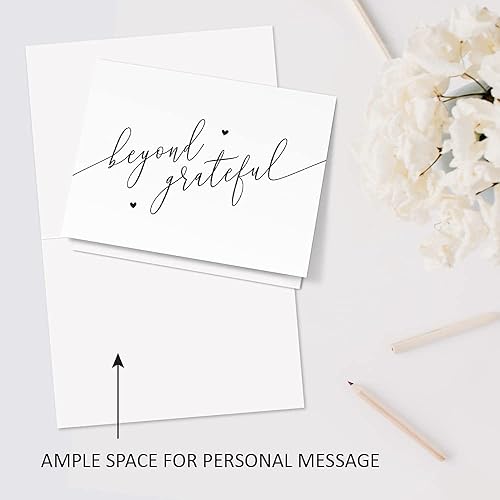 Miniatura 7 de Tarjetas de agradecimiento con sobres 25 tarjetas de agradecimiento premarcadas para una manera simple pero elegante de expresar tu gratitud por