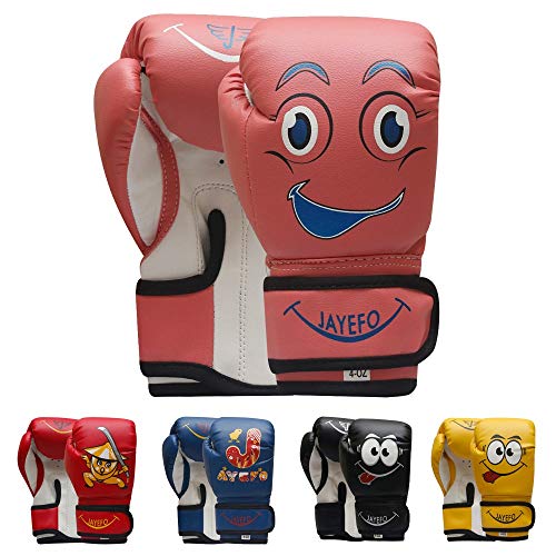 Jayefo Kids Boxing Gloves (Pink, 4 OZ)