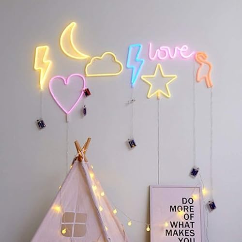 Miniatura 2 de Paneles de luz LED inteligentes Neon Signs Romántica Carta de neón Luces USB o Batería LED Signos dormitorio Decorativo Luz de neón Signo para