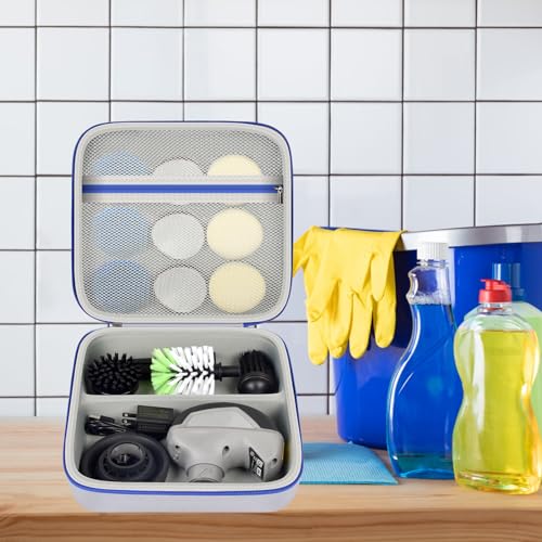 Image of PAIYULE Case for Dremel Versa Power Scrubber Kit Cleaning Tool PC10-07 / PC360-5 Grout Brush, Bathroom Shower Scrub Kitchen & Bathtub Cleaner Holder for Spin Scrubbers, Sponge Pads-Grey(Box Only)