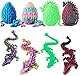 Merrwon 4er Set Miniatur 3D Drache im Ei, 3D Gedrucktes Drachenei mit Drache, Ewegliche Gelenke Kristall Drach e mit Drachenei, Drachen Spielzeug–Bunte Designs für Ostergeschenk