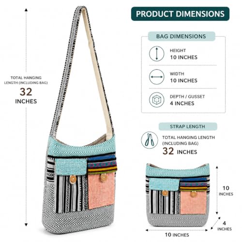 Image of SUVASANA Large Sling Shoulder Bag for Men Women Casual Comfortable Everyday Purse Travel Women's Cross-body Bags