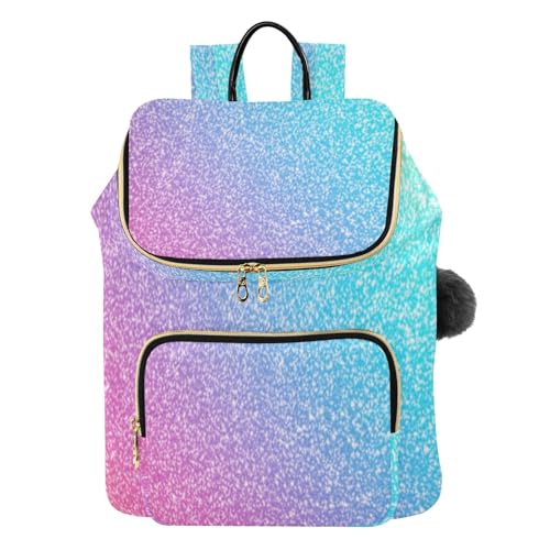 Sac à dos voyage femme à paillettes colorées et son pompon bohème chic
