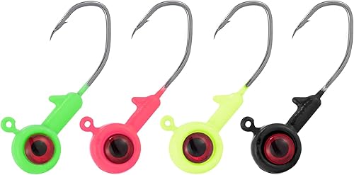 Miniatura 7 de Dr.Fish Crappie Jig 3D Ojos Pesca Jig Head Bass Fishing Crappie Trucha Panfish Hook Señuelo de cebo vivo Plástico Agua dulce 132oz 116oz 18oz