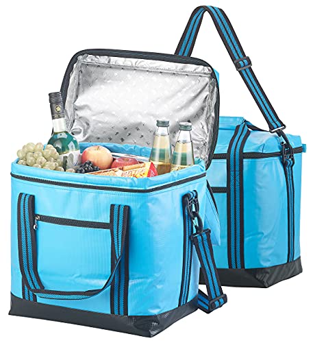 PEARL Kühlbox faltbar: Faltbare Kühltasche mit Griffen, wasserdichte LKW-Plane, 26 l, 2er-Set (Kühltasche Isoliertasche, Zuammenfaltbare, Flexible)