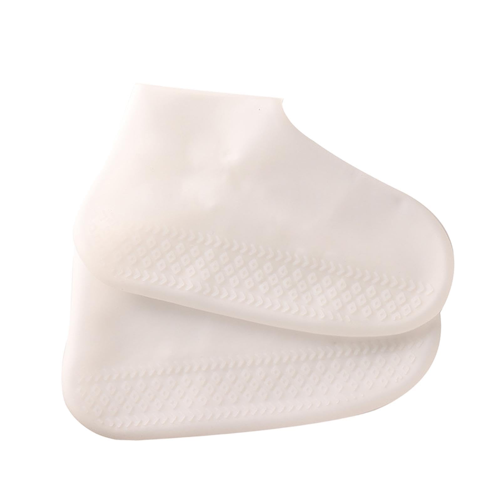 Enakshi® Waterproof Silicone Shoe Covers for Rain Travel Rubber Rain Shoe Covers White L|Sporting Goods | Cycling | Cycling Shoes & Shoe Covers | Shoe Covers-image-1