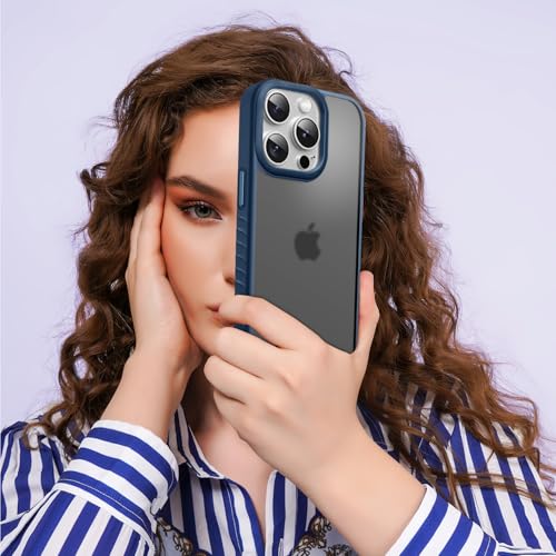 Image of KARWAN️ Shockproof Back Case Cover for iPhone 14 Pro | Camera Protection Bump |Shockproof Back Case Cover for iPhone 14 Pro - Blue