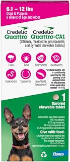 Credelio Quattro chewable for dogs weighing 6.1 to 12 pounds