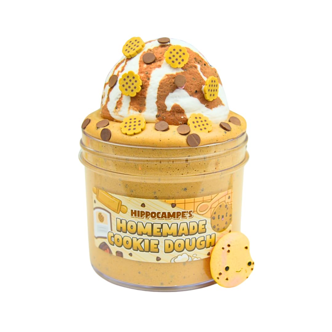 Cookie Dough Ice Cream Slime (SCENTED) | Handmade Slime | Hippocampe Slimes (4OZ)