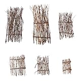 IMIKEYA 6個 天然紫竹使用の竹垣マット 手編みの繊細な竹シルク装飾 盆栽や刺身盛り付けに 耐久性と上質な質感のマイクロランドスケープ用