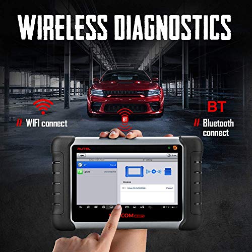 Autel MK808TS Diagnostic Scan Tool, Enhanced OBD2 Scanner of MK808BT and MK808 with Complete TPMS Functions, Full Systems Diagnoses with Reset Services including EPB/BMS/SAS/DPF/Oil Reset IMMO Service
