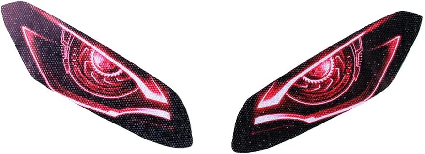 Motorcycle Eye Headlight Sticker Decal for Yamaha YZF R3 2019 2020 Headlight Protection Sticker Light-Transmitting Self-Adhesive Waterproof PVC (Red)
