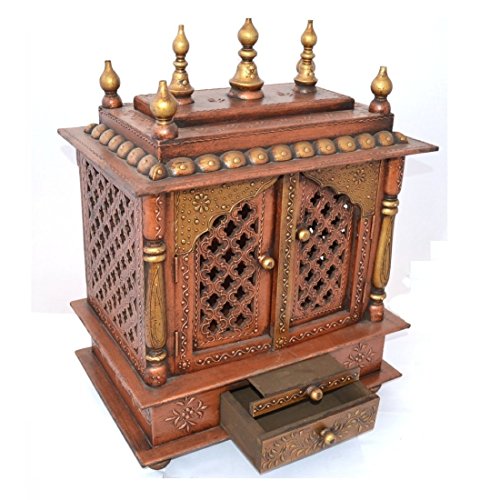 Altar de pared Devyom Pooja Mandir para organizar figuras de puja