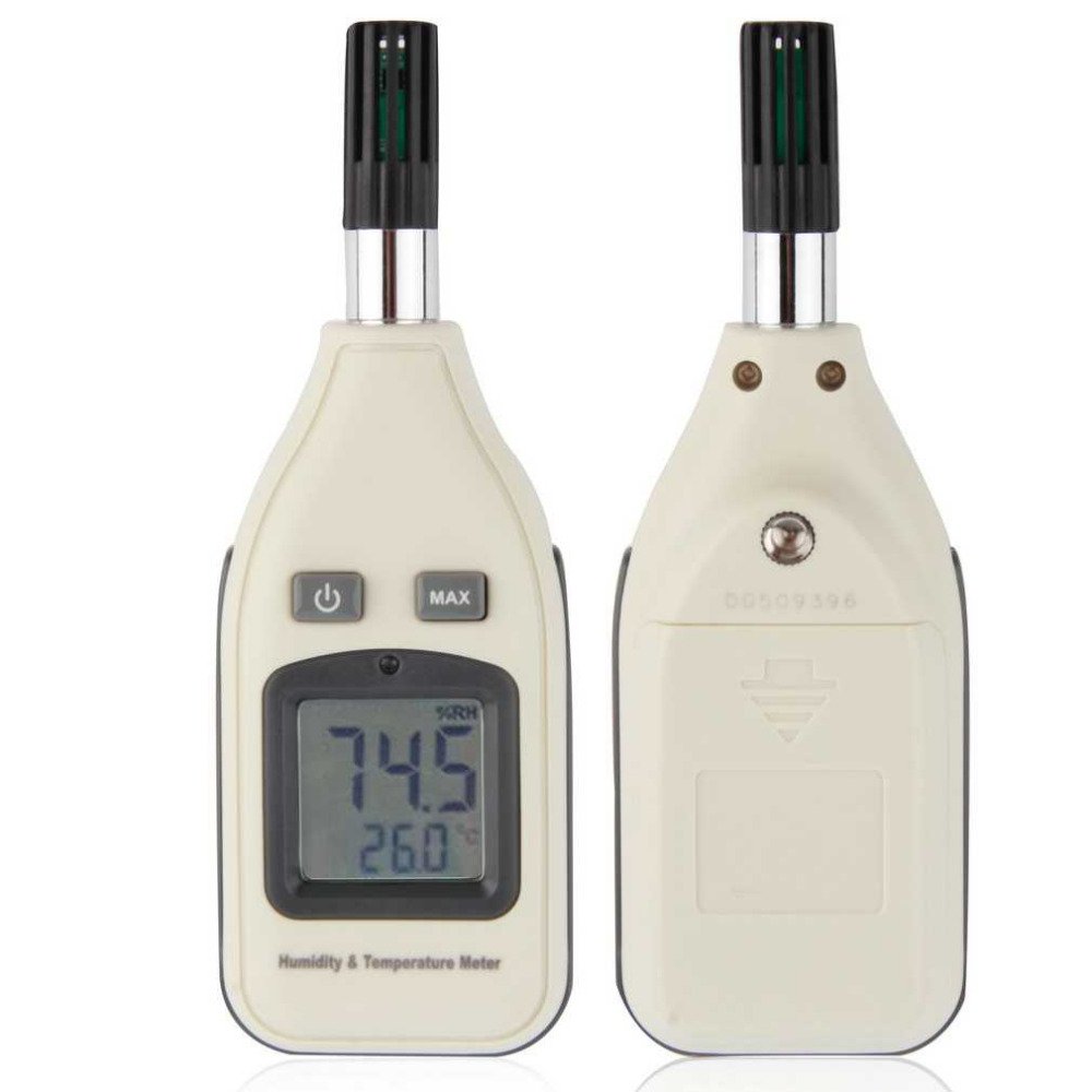 GM1362 Humidity Temperature Meter Digital LCD Display Thermo-Hygrometer w/LCD Backlilght & Data Hold