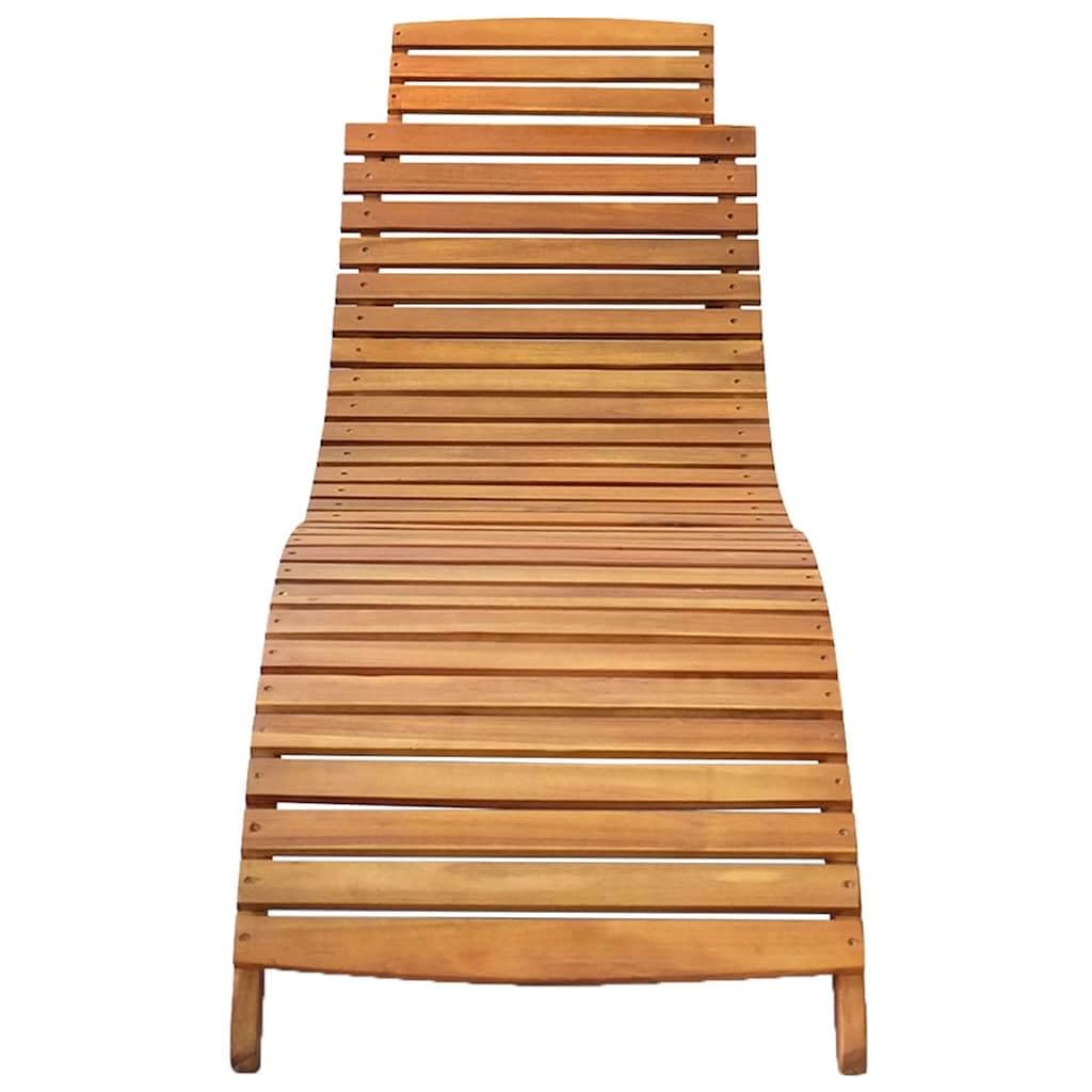 Ogrodowy leżak z poduszką lite drewno akacjowe składany wygodny leżak ogrodowy z poduszką na patio balkon taras 184x55x64 cm antracytowy 110 kg