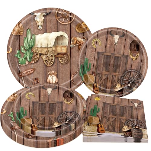 Fournitures de vaisselle de rodéo pour un anniversaire thème cowboy en plein air