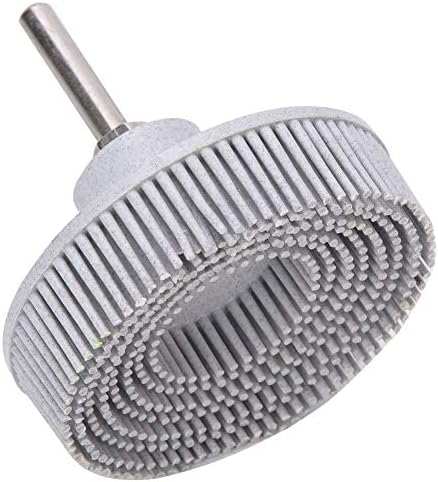 3 inch bristle disc emery rubber detail sanding brush deburring polishing grinding wheel jewellery wood metal polishing (white).