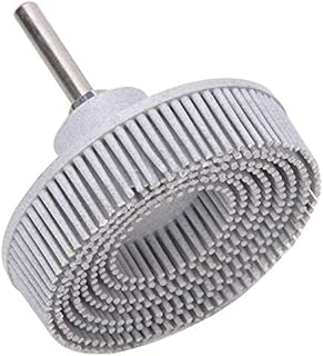 3 inch bristle disc emery rubber detail sanding brush deburring polishing grinding wheel jewellery wood metal polishing (white).