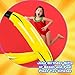 4 Pcs 71 Inch Gaint Inflatable Bananas Props Jumbo Blow Up Banana Large Banana Balloons Huge Bananas Float Bachelorette Party Game for Bridal Shower Engagement Summer Water Fun Pool Toys