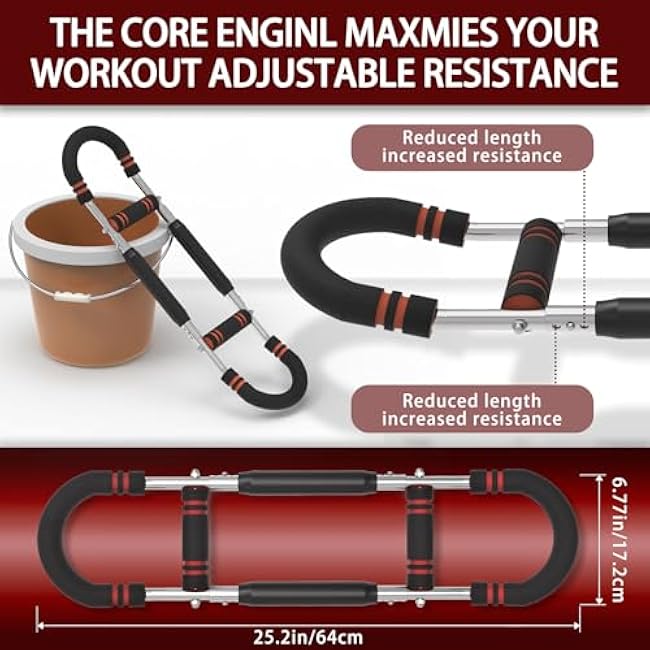 Twister Arm Trainer (30-120 lbs) Adjustable Chest Workout Equipment Power Chest Exerciser for Men & Women Home Gym Strength Trainer, Muscle Builder & Strength Training for Arms, Chest