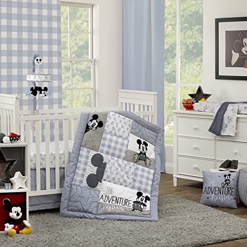 Image of Disney Mickey Mouse - Call Me Mickey White and Blue Super Soft Baby Blanket