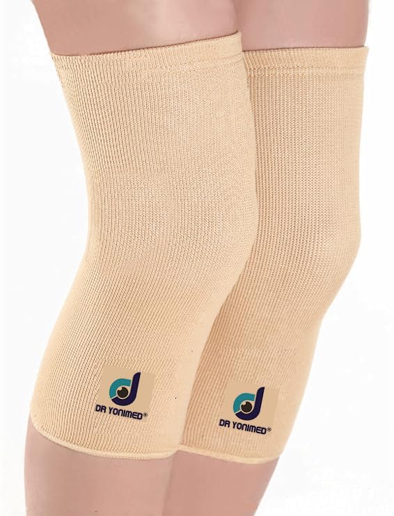 Dr Yonimed Stretchable Knee Cap Beige Color, Medium Size Knee Brace Knee Support & Joint Pain Relief Suitable For Men, Women & Children Useful for Running, Skating, Arthritis and Injury- (1 Pair) (B08PBYW238) Amazon Price History, Amazon Price Tracker