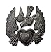 Mini Heart with Wings and Bird, Soulmate Heart Collection, Take Your Worry Away, Angel Wings, Flying, Love and Friendship 5 x 5.25 Inches