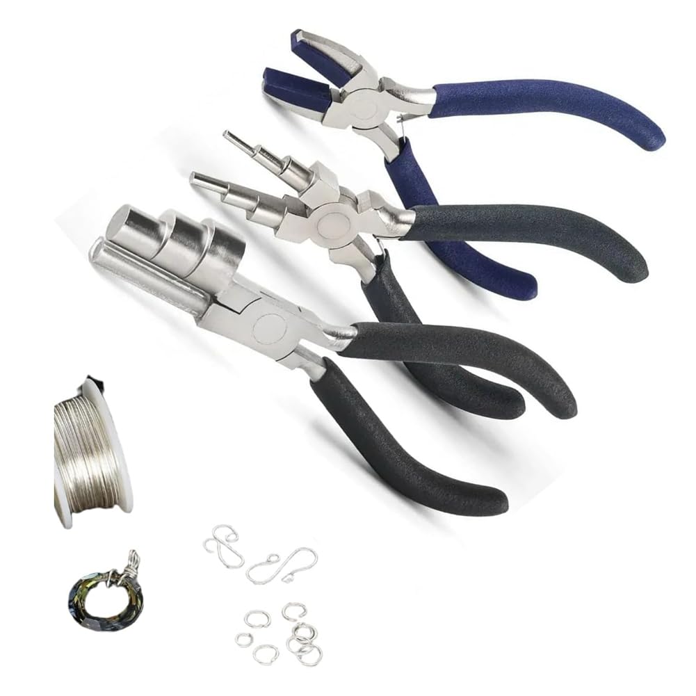 Ctrlzs Bail Making Pliers Wire Working Pliers 13Mm/16Mm/20Mm Loop Sizes Wire Wrapping Jewelry Tool For Making